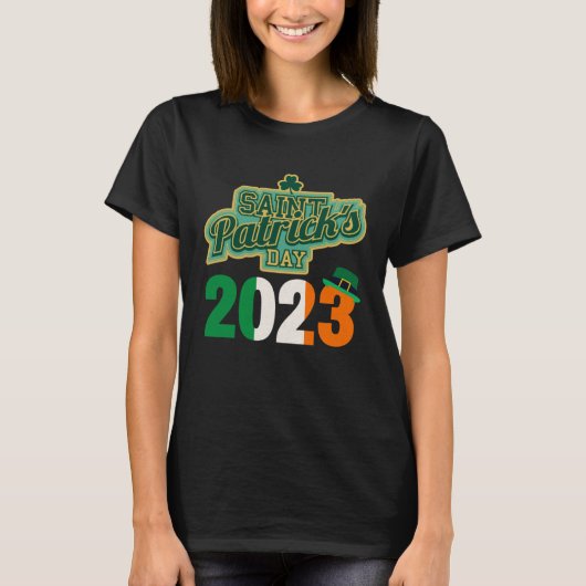 T-shirt St Patrick's Day Parade 2023 Irish Flag Shamrock L (Devant)