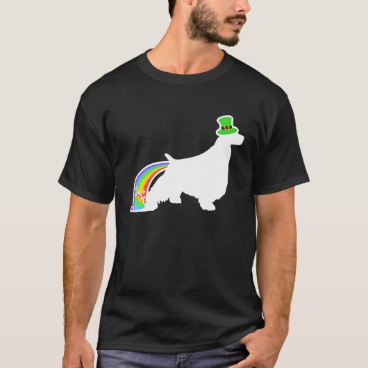 T-shirt St Patrick's Day Rainbow Chig Anglais Springer Spa (Devant)