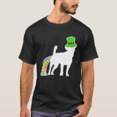 T-shirt St Patrick's Day Rainbow Chig Jackshund (Devant)