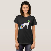 T-shirt St Patrick's Day Rainbow Dog Italian Greyhound (Devant entier)