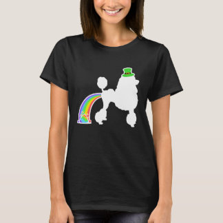 T-shirt St Patrick's Day Rainbow Dog Poodle
