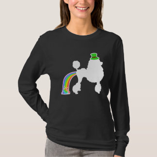 T-shirt St Patrick's Day Rainbow Dog Poodle