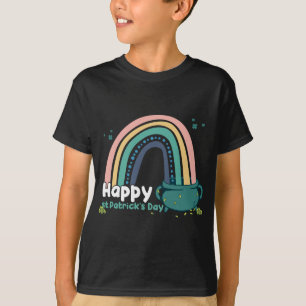 T-shirt St.Patricks Day Rainbow Lucky Shamrocks et pot de