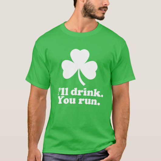 T-shirt St. Patrick's Day Running - Je vous boirai (Devant)