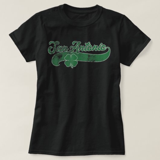 T-shirt St Patrick's Day Shamrock San Antonio Texas Tx Gif (Design devant)