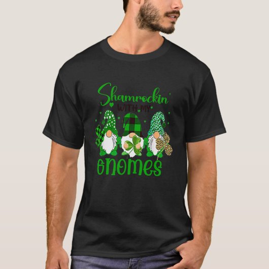 T-shirt St Patrick's Day Shamrockin' With My Gnomies (Devant)