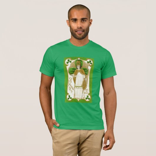 T-SHIRT ST.PATRICK'S DAY SHAMROCKS VERTS ET TRINITÉ (Devant entier)