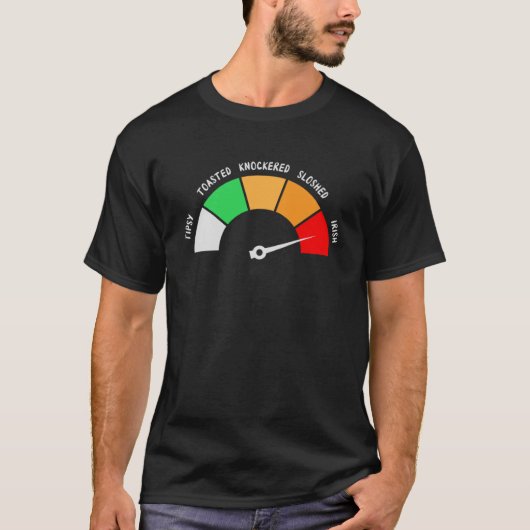 T-shirt St Patrick's Day Tipsy Toasé Caché Sloshed (Devant)