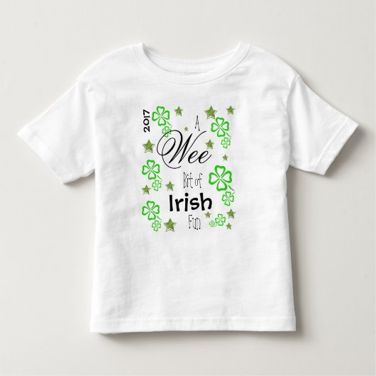 T-shirt St patrick's Day Toddlers avec année (Devant)