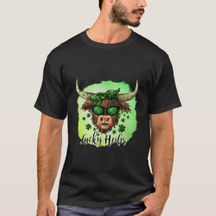 T-shirt St Patrick'S Day Vache Lucky Heifer