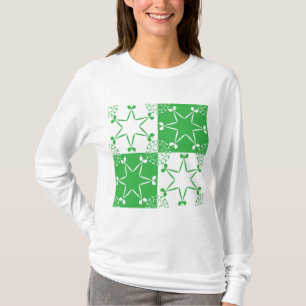 T-shirt St Patricks Day Vert Clover Étoile Géométrique