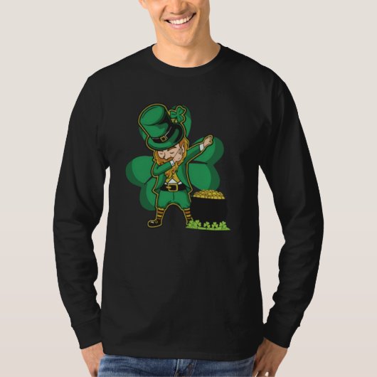 T-shirt St Patrick's Day with Dabbing Leprechaun  1 (Devant)