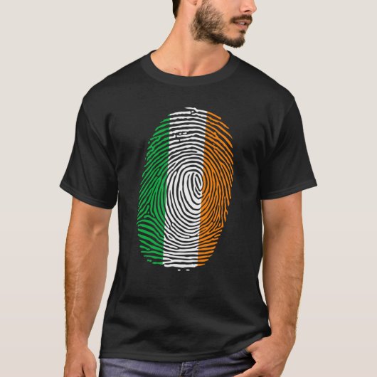 T-shirt St Patricks Day Zu Saint Paddy's Flag Irish Finger (Devant)