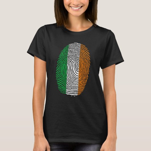 T-shirt St Patricks Day Zu Saint Paddy's Flag Irish Finger (Devant)