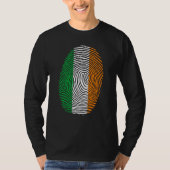 T-shirt St Patricks Day Zu Saint Paddy's Flag Irish Finger (Devant)