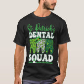 T-shirt St Patrick's Dental Squad Leopard Tooth For Dentis (Devant)