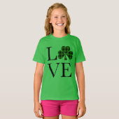 T-shirt St.Patricks jour vert noir plaid girofle amour (Devant entier)