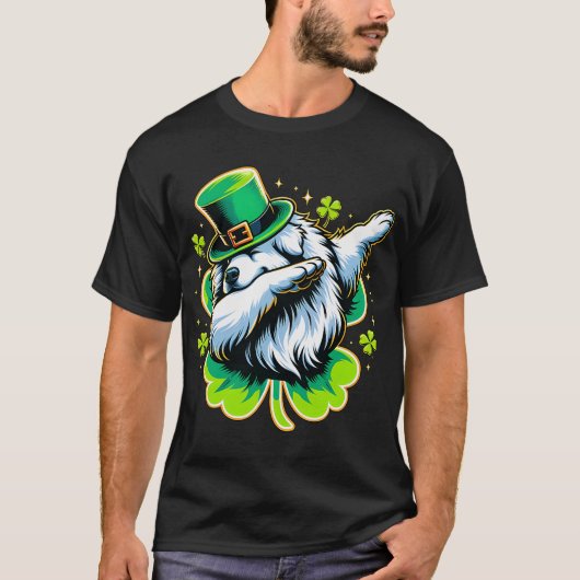 T-shirt St Patricks Leprechaun Dabbing Great Pyrenees Dog (Devant)