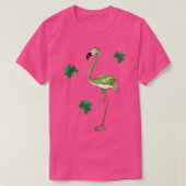 T-shirt St Pats Day Green Flamant rose irlandais Lucky Sha (Design devant)