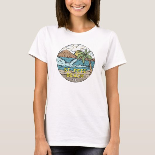 T-shirt St Pete Beach Florida Vintage (Devant)