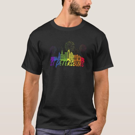 T-shirt St Petersburg Pride Skyline Pride Parade St Peters (Devant)