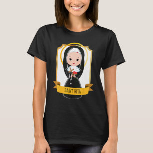 T-shirt St Rita De Cascia Prière Patron Catholique Saint L