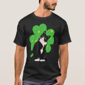 T-shirt St Saint Patrick's Day Tuxedo Chat Hommes Femmes E (Devant)
