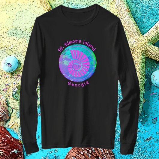 T-shirt St. Simons Island GA Colorful Sea Shell