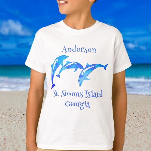 T-shirt St. Simons Island GA Jouer aux dauphins