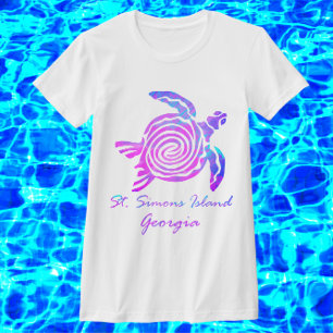 T-shirt St. Simons Island GA Vibrant Ocean Sea Turtle