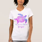 T-shirt St. Simons Island GA Vibrant Ocean Sea Turtle (Devant)
