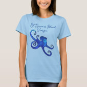 T-shirt St. Simons Island Georgia Blue Octopus (Devant)