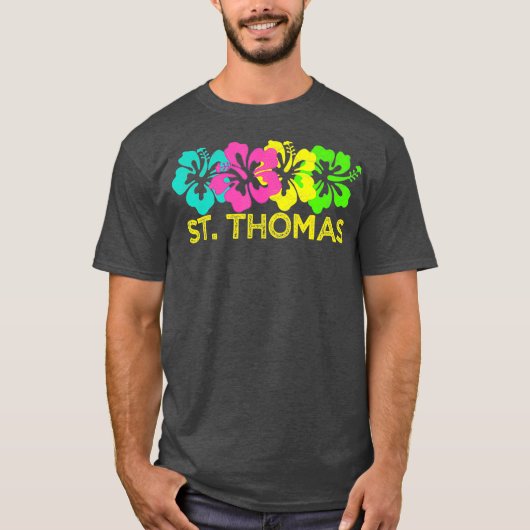 T-shirt St Thomas Tropical Beach St Thomas Surf de voyage (Devant)
