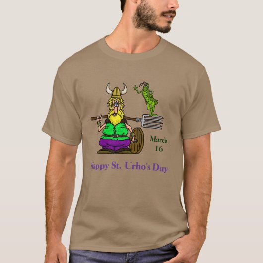 T-shirt St. Urho avec Grasshopper Peace (Devant)