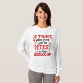 T-shirt St Valentin Couple Je T'aime Plus Que Tu Ronfles (Devant entier)
