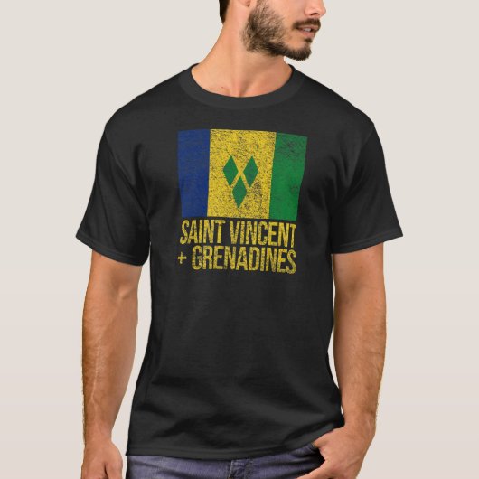 T-SHIRT ST VINCENT ET LE DRAPEAU DES GRENADINES (Devant)