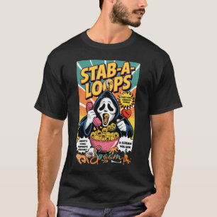 T-shirt Stab-A-Loops Horreur Céréale Fantôme Emoji Salle d