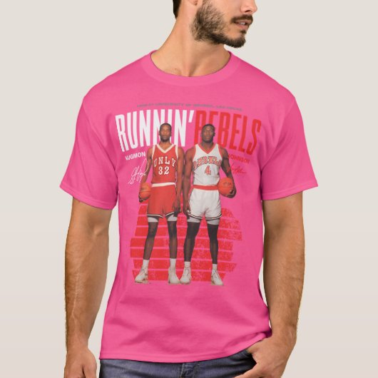T-shirt Stacey Augmon Larry Johnson Unlv (Devant)