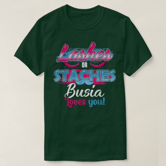 T-shirt Staches ou coups de fouet Busia vous aime Meilleur (Design devant)