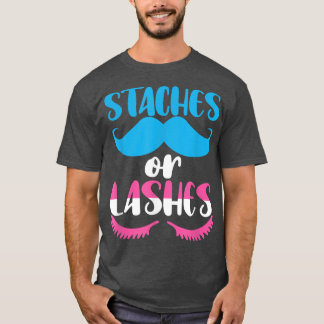 T-shirt Staches Ou Lashes Mignonne Genre Révéler Drôle Béb