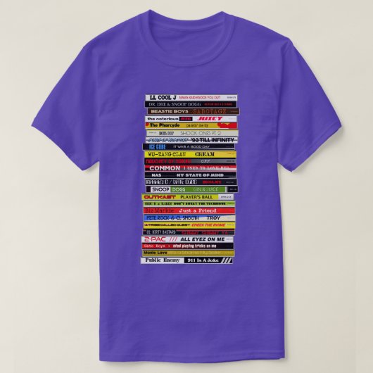 T-shirt Stack CD Hip hop des années 90 (Design devant)
