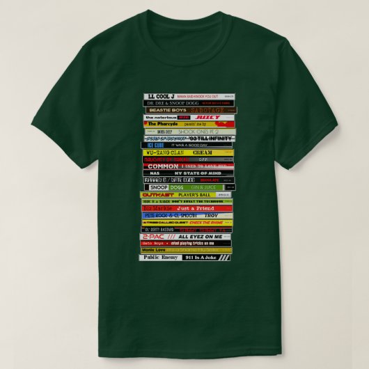 T-shirt Stack CD Hip hop des années 90 (Design devant)