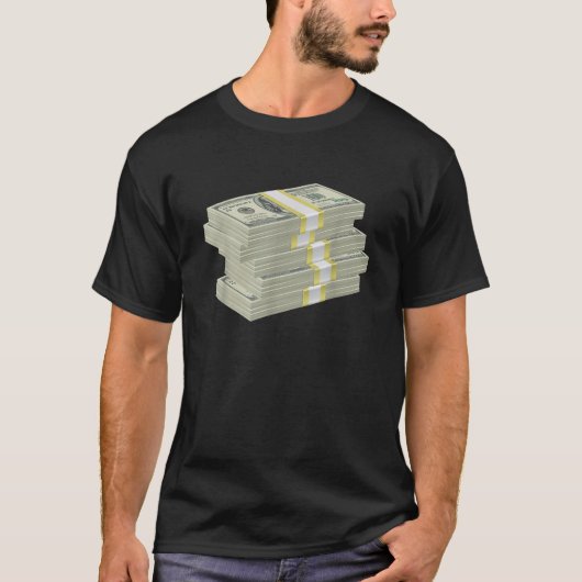 T-shirt Stack de l'argent Dollar Bills Design (Devant)