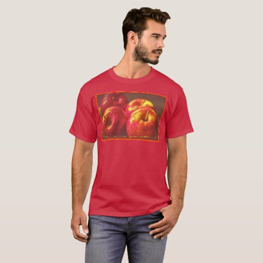 T-shirt "Stack of Red Apples Fruit" Photo mignonne. Comman (Devant entier)
