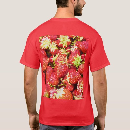 T-shirt "Stack of Strawberries Fruit" jolie photo. Command (Dos)