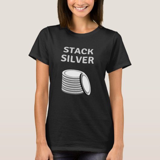 T-shirt Stack Silver - Silver Stacker Cadeau (Devant)