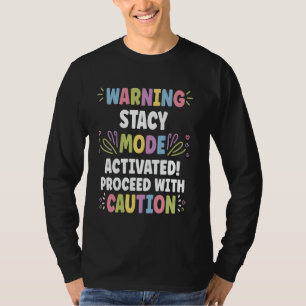 T-shirt STACY Nom Personnalisé Drôle Mignon Personnalisé S