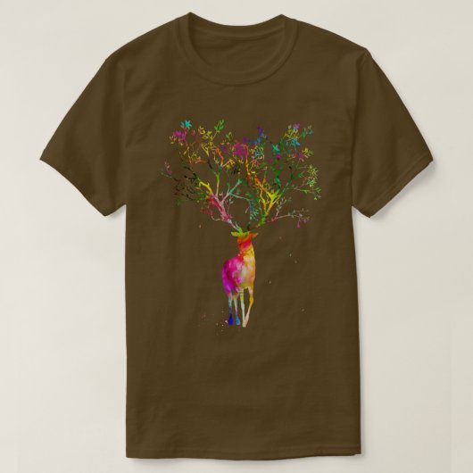 T-shirt Stade avec des cornes d'arbre 2 (Design devant)