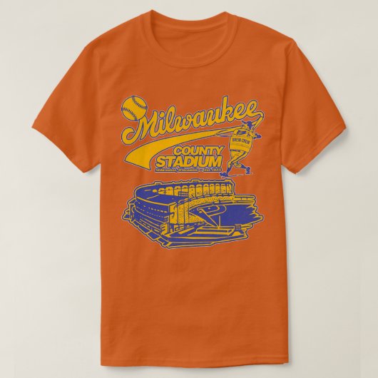 T-shirt Stade du comté de Milwaukee de baseball défectueux (Design devant)