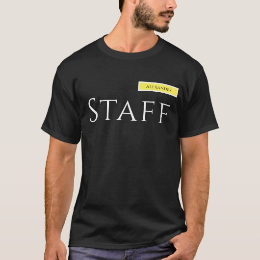 T-shirt Staff Shirt Monogramme nom tag (Devant)